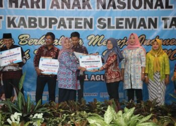 Puncak Harganas dan HAN Sleman, Bupati Ajak Perkuat Gelar Kabupaten Layak Anak