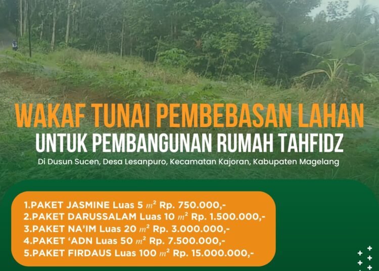 Pembebasan Lahan untuk Pembangunan Pondok Tahfiz Al-Qur’an di Kajoran