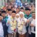 Pasangan Santri Jadi Pendaftar Pertama di KPU Kudus dengan Dukungan Ribuan Massa