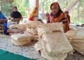 Lansia Binaan Yayasan Kiwari Gelar Kegiatan Menganyam Bambu, Hasilkan Besek sebagai Sumber Pendapatan