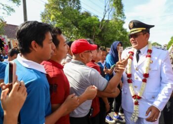 Tiba di Sleman Usai Pelantikan, Harda-Danang Disambut Meriah Ratusan Masyarakat