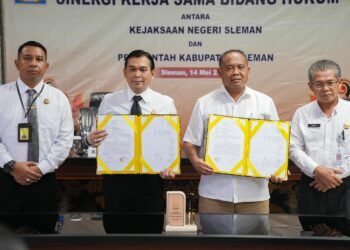 Tingkatkan Sinergi Penyelenggaraan Pelayanan Bidang Hukum, Pemkab Sleman Lakukan MoU dengan Kejaksaan Negeri Sleman