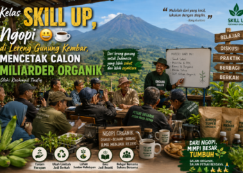 Kelas Skill Up, Ngopi di Lereng Gunung kembar, Mencetak Calon Miliarder Organik